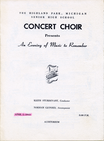 picture of 1963 Spring Program